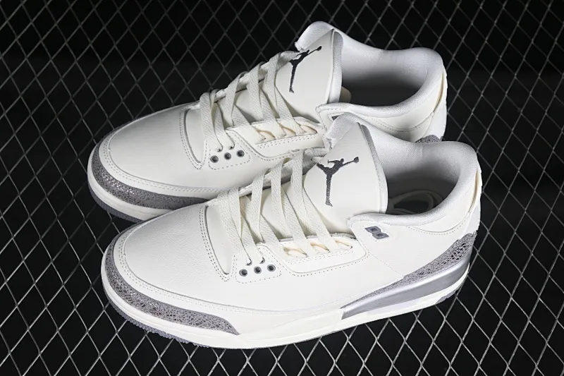 All categories Air Jordan Jordan series basketball shoes Air Jordan 3 Air Jordan 3 "Sail Metallic Silver" AJ3 Joe 3 Metallic Silver CK9246-100